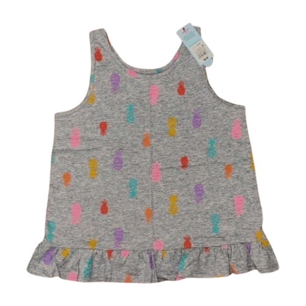 Cat & Jack Girls Pineapples Ruffle Tank Top | Multi Sizes | NWT